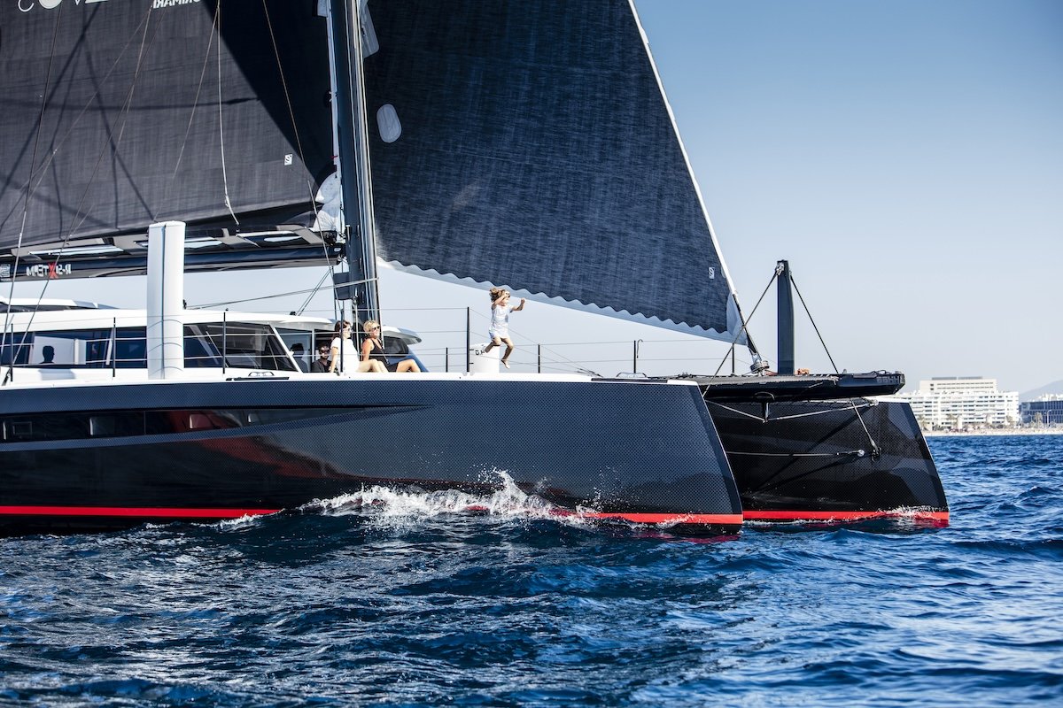 HH66 carbon catamaran sailing
