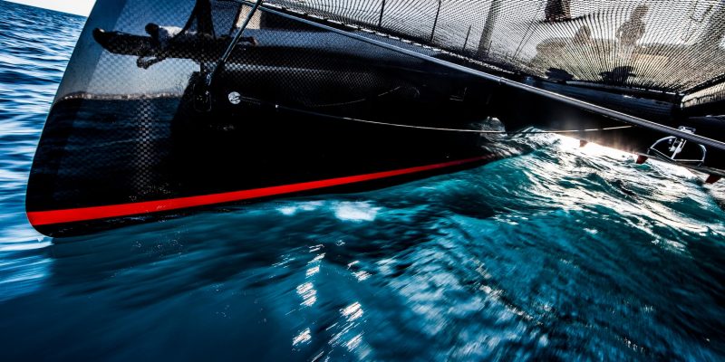 HH66 catamaran under sail