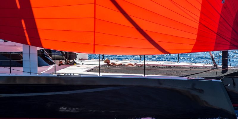 HH66 catamaran under sail