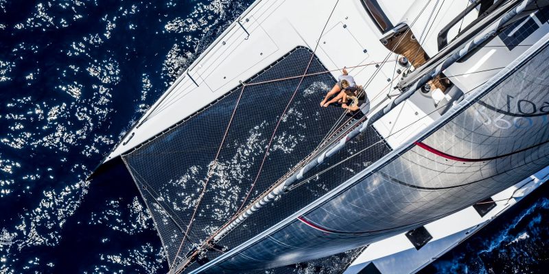 HH66 catamaran under sail