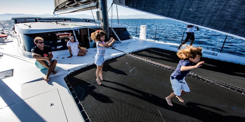 HH66 catamaran under sail